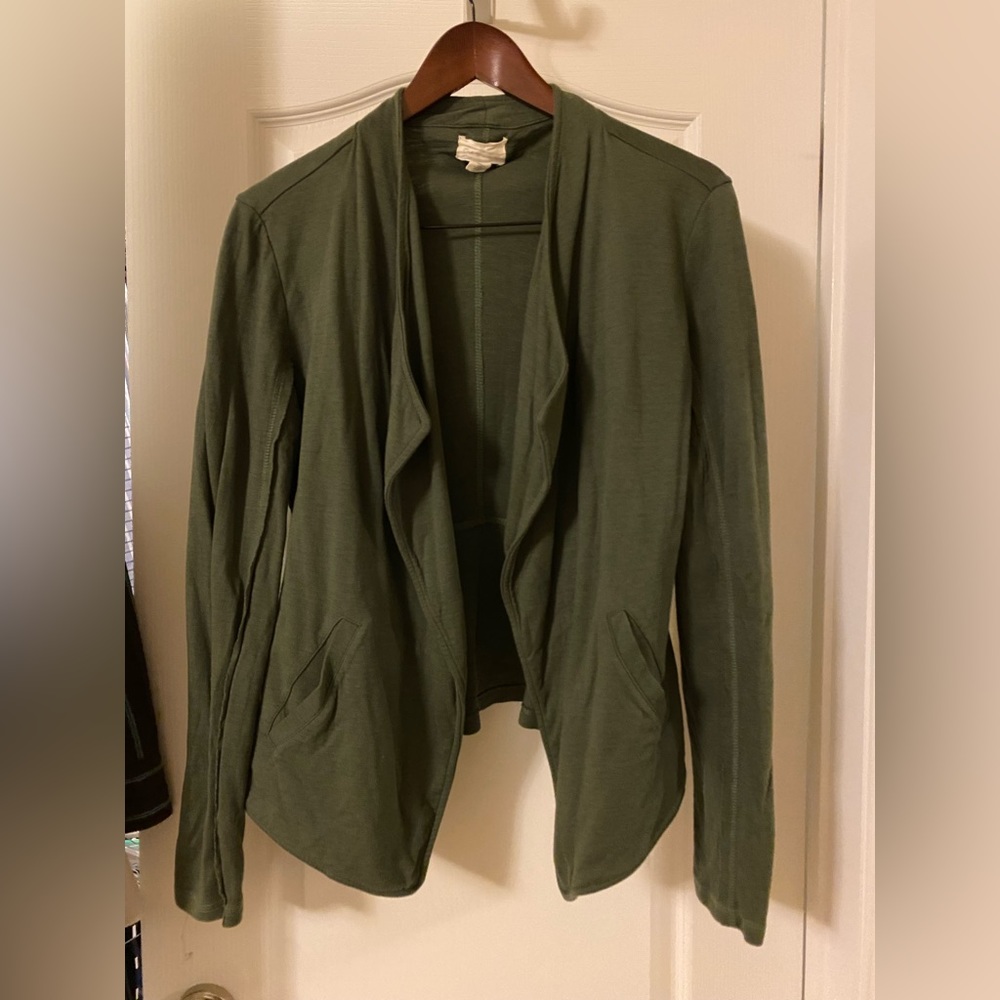 Caslon khaki green jersey blazer - size M (purchased at Nordstrom)